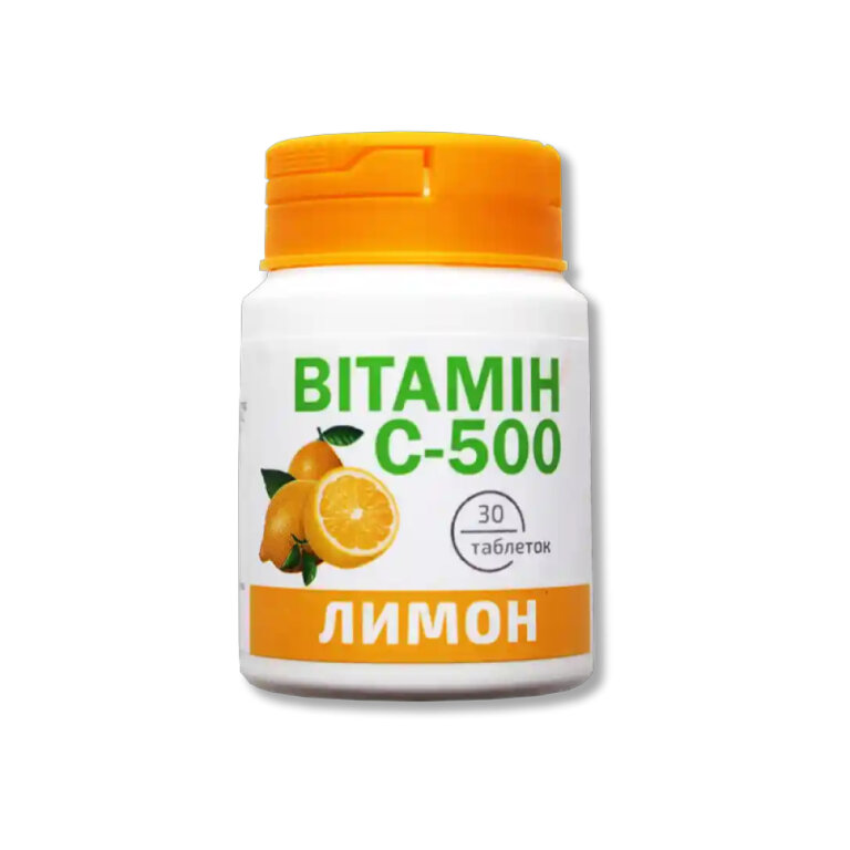 Дієтична добавка ВІТАМІН С-500 зі смаком лимон № 30