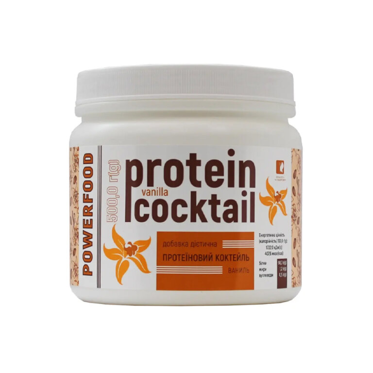 Протеїновий коктейль POWERFOOD ваніль, банка 500,0 Г(g)