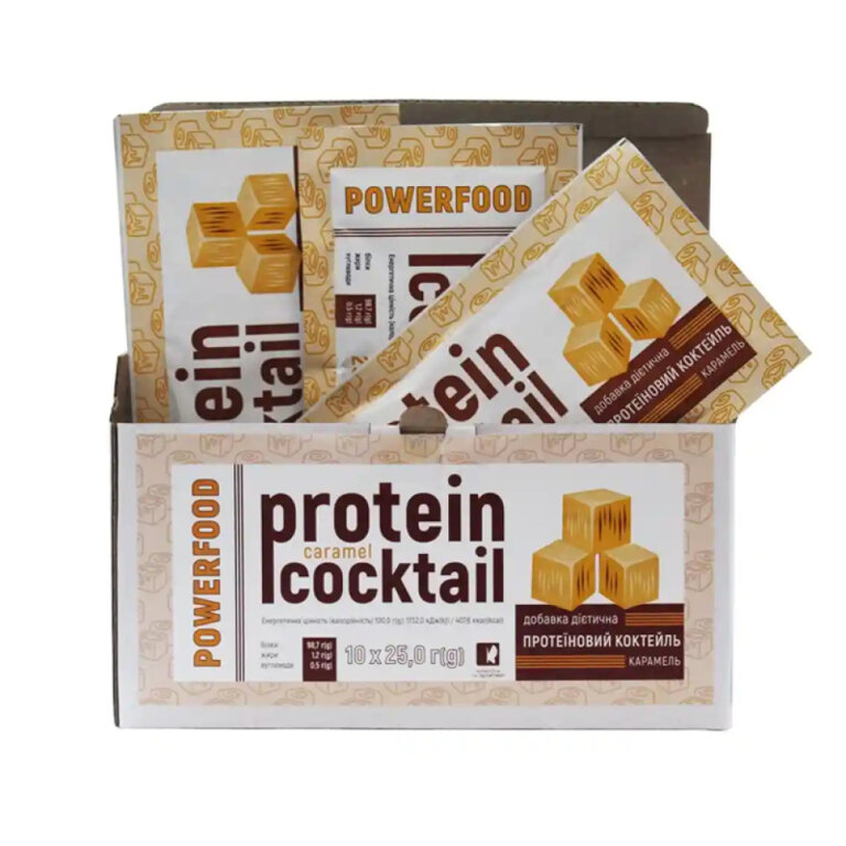 Протеїновий коктейль POWERFOOD карамель, саше 10 Х 25,0 Г(g)