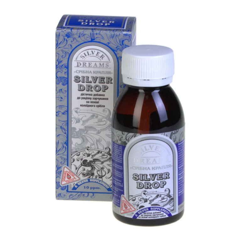 Дієтична добавка колоїдне срібло Срібна крапля 10 ppm, 115 мл