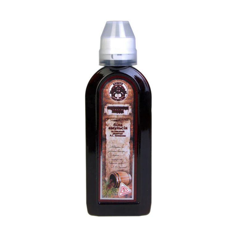 Скипидарні ванни по рецепту А.С. Залманову, БІЛА ЕМУЛЬСІЯ, 250 мл