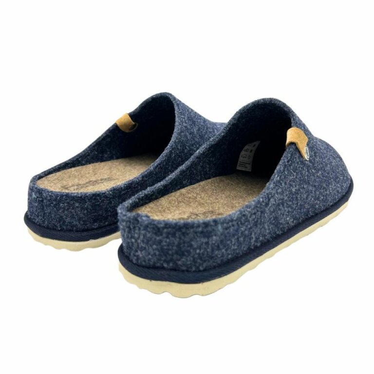 Жіночі домашні капці Fischer Markenschuh 625003 з повсті, зі знімною анатомічною устілкою, джинс