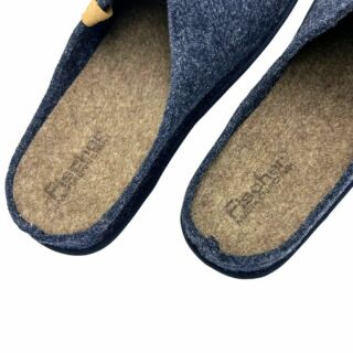 Жіночі домашні капці Fischer Markenschuh 625003 з повсті, зі знімною анатомічною устілкою, джинс