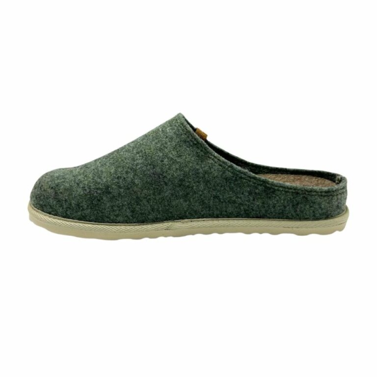 Жіночі домашні капці Fischer Markenschuh 655004 з повсті, зі знімною анатомічною устілкою, зелені