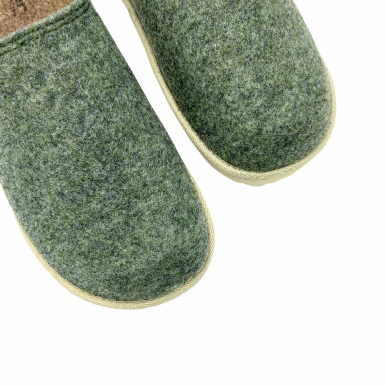 Жіночі домашні капці Fischer Markenschuh 655004 з повсті, зі знімною анатомічною устілкою, зелені