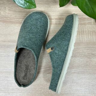 Жіночі домашні капці Fischer Markenschuh 655004 з повсті, зі знімною анатомічною устілкою, зелені