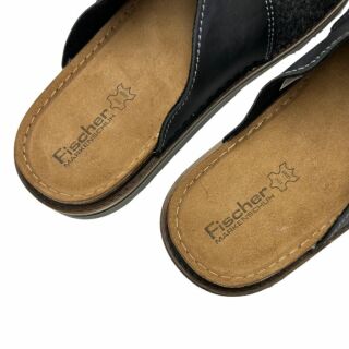 Мужские домашние тапочки Fischer Markenschuh 646662 из войлока, со съемной анатомической стелькой, антрацит