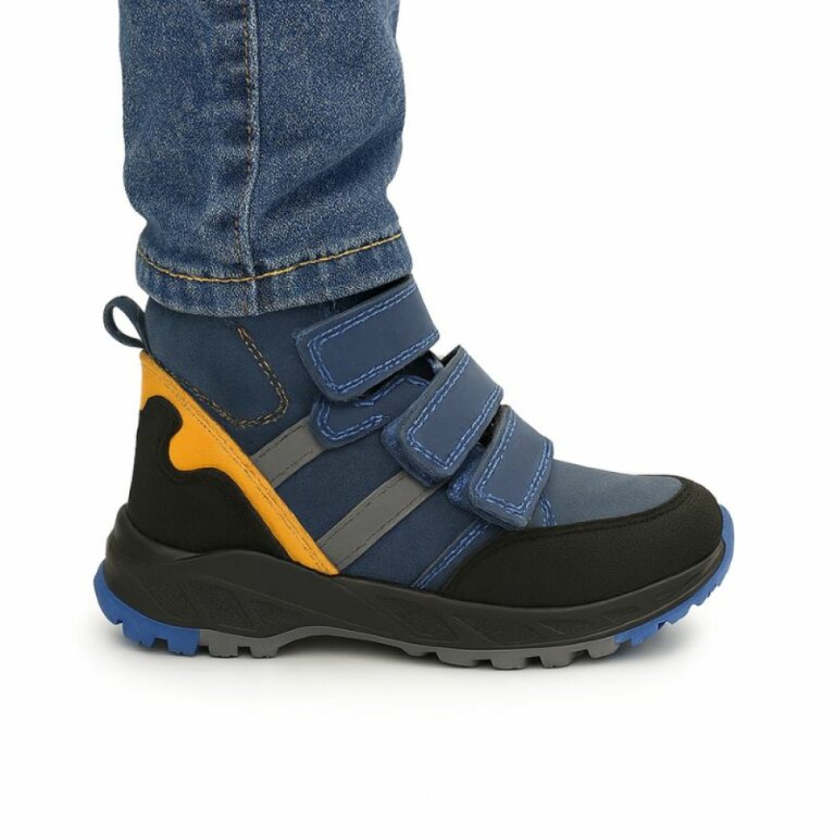 Дитячі ортопедичні черевики Ortomedica 101-03 сині, 3 застібки