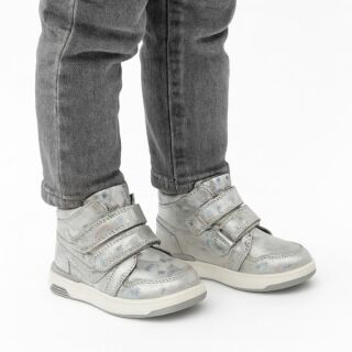 Дитячі ортопедичні черевики Ortomedica 113-06 сріблясті, 2 застібки
