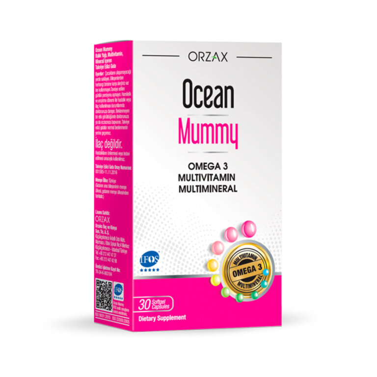 Диєтична добавка мультивітамінний комплекс для вагітних ORZAX Ocean Mummy 30 капсул