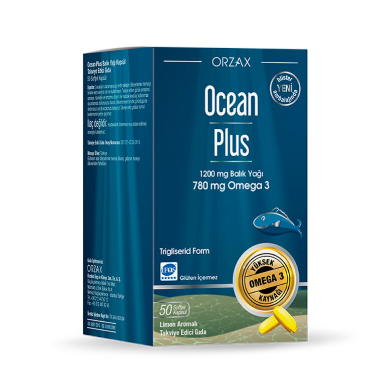 Диєтична добавка риб'ячий жир ORZAX Ocean Plus Омега-3, 50 капсул