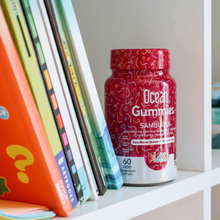 Диєтична добавка ORZAX Ocean Smart Gummies Sambucus kids жувальні желейні цукерки 60 шт