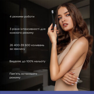 Зубна щітка електрична звукова, білий колір B.Well MED-870