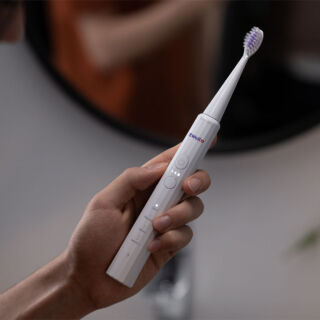 Зубна щітка електрична звукова, білий колір B.Well MED-870