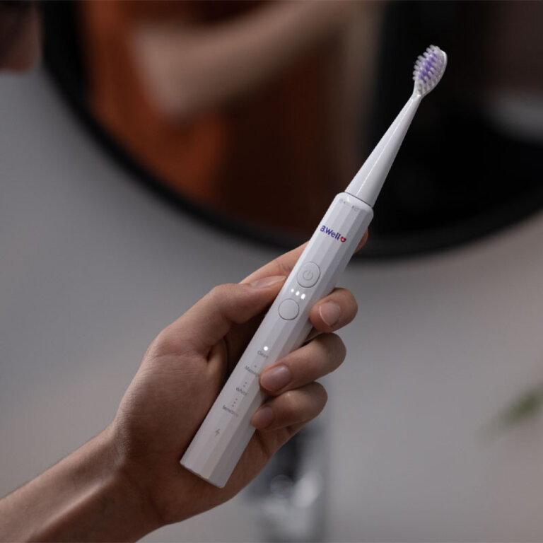 Зубна щітка електрична звукова, білий колір B.Well MED-870