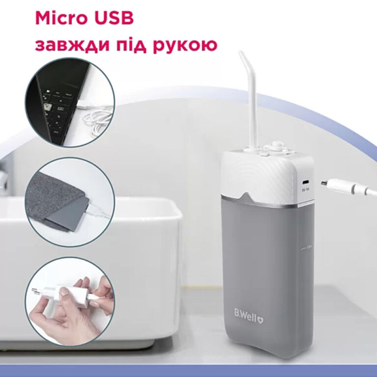 Іригатор B.Well PRO-913 з чохлом, кабель micro USB, без адаптера