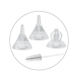 Аспіратор для носа електронний з LCD екраном та мелодіями Babyono (зарядка Type-C) бежевий