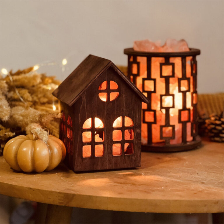 Соляна лампа “Корзина Будинок” 1кг