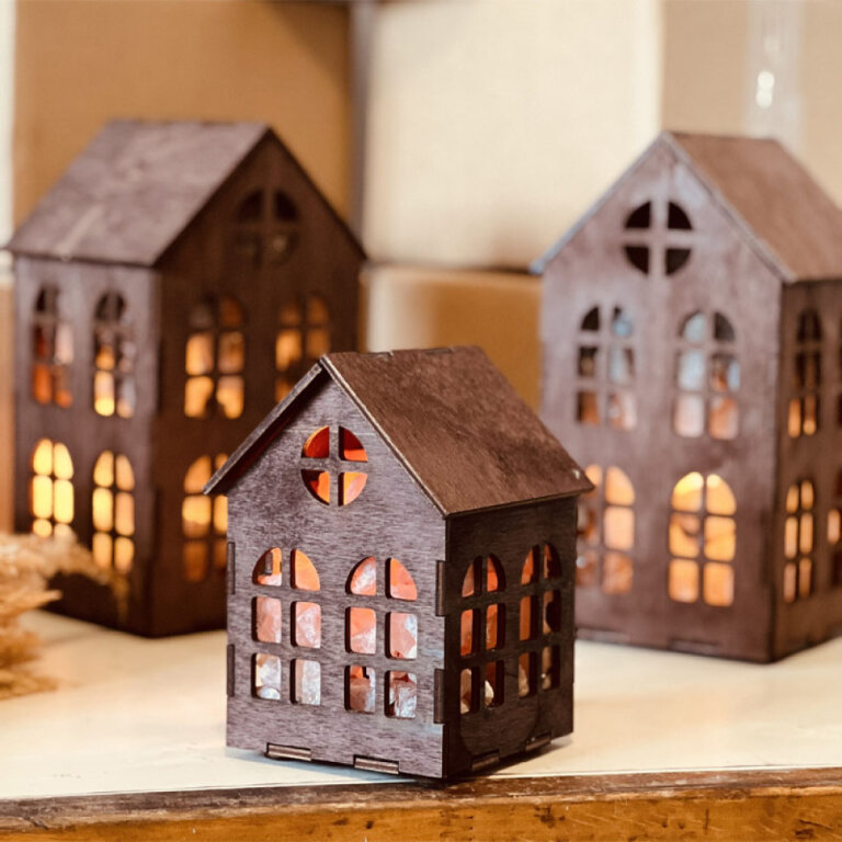 Соляна лампа “Корзина Будинок” 1кг