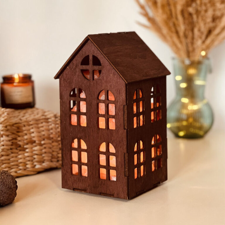 Соляна лампа “Корзина “Будинок” 4кг