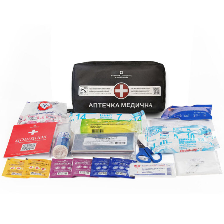 Аптечка медична автомобільна - 1 НС у м’якому футлярі ТУ У 21.2-38929750-001:2014