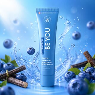 Зубная паста CURAPROX Be You Blue осветляющая, 60 мл, RDA – 50. Вкус: Черника & Лакрица