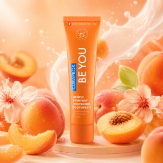 Зубная паста CURAPROX Be You Orange осветляющая, 60 мл, RDA – 50. Вкус: Персик & Абрикос