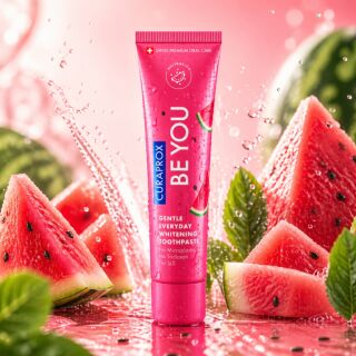 Зубная паста CURAPROX Be You Pink осветляющая, 60 мл, RDA – 50. Вкус: Арбуз