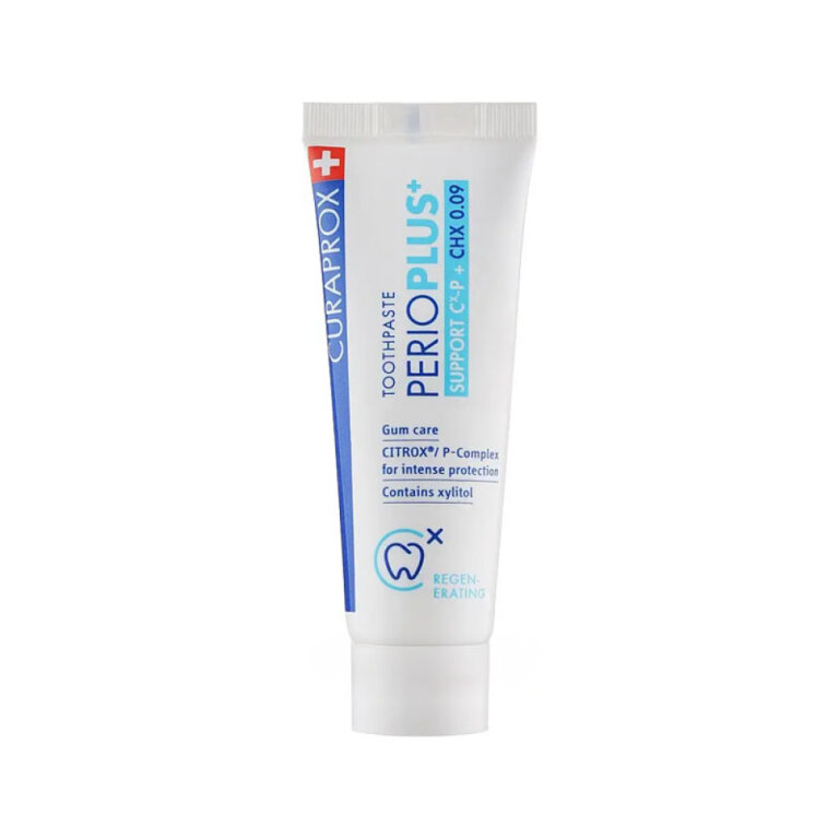Зубна паста CURAPROX CHX 709 Періо Плюс Саппорт, містить Citrox®, гіалуронову кислоту та 0,09% хлоргексидину 10 мл