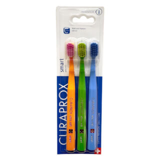 Зубна щітка дитяча CURAPROX CS Smart 3-01 Помаранчева/ зелена/ синя, від 5 років, 3шт.