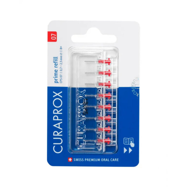 Набор сменных насадок CURAPROX CPS 06-011 Prime Refill, размеры: 0,6 мм, 0,7 мм, 0,9 мм, 1,1 мм, 8 ёршиков без держателя