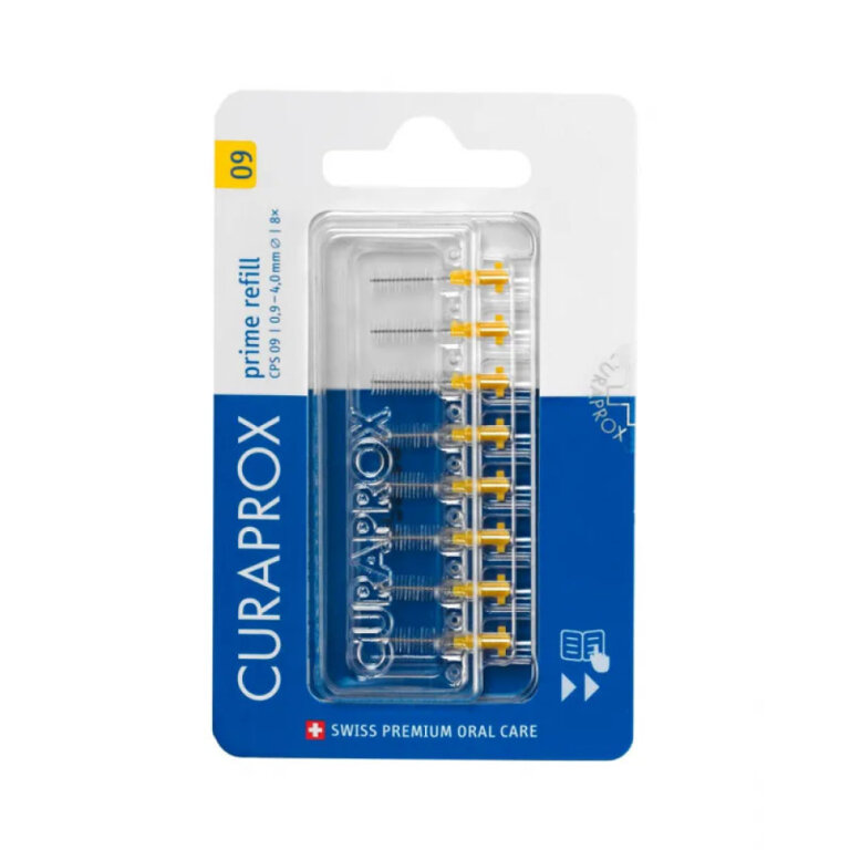 Набор сменных насадок CURAPROX CPS 06-011 Prime Refill, размеры: 0,6 мм, 0,7 мм, 0,9 мм, 1,1 мм, 8 ёршиков без держателя