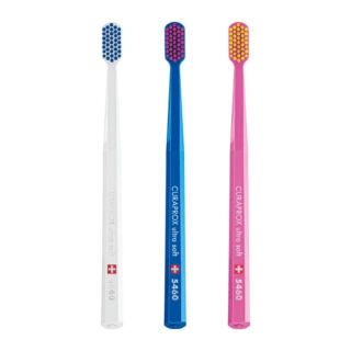 Набір зубних щіток CURAPROX CS 5460/3-01 Ultra Soft Біла - Синя - Рожева , d 0,10 мм, 3 шт.