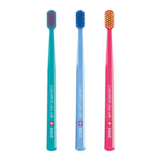 Набір зубних щіток CURAPROX CS 5460/3-02 Ultra Soft Зелена - Блакитна - Рожева , d 0,10 мм, 3 шт.