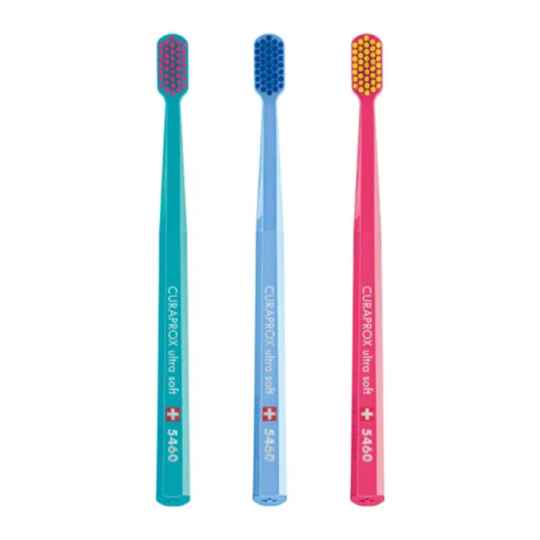 Набір зубних щіток CURAPROX CS 5460/3-02 Ultra Soft Зелена - Блакитна - Рожева , d 0,10 мм, 3 шт.