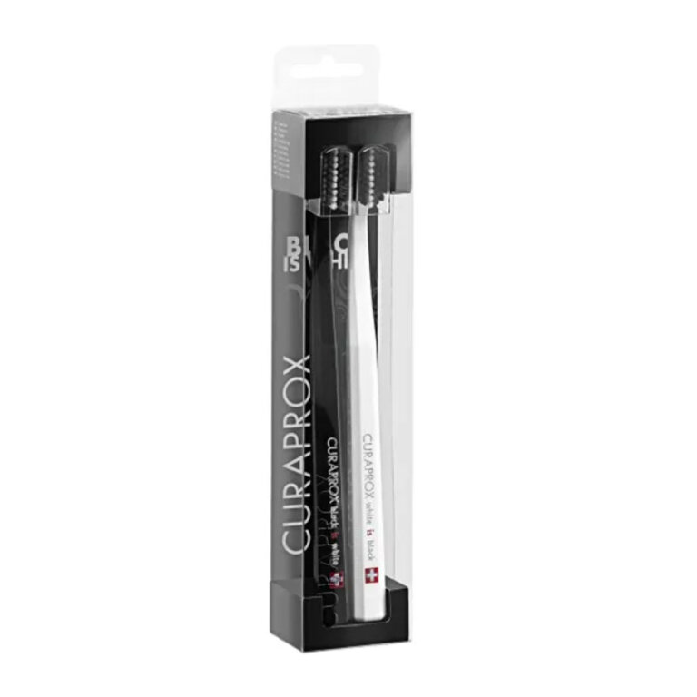 Набір зубних щіток Curaprox CURAPROX CS 5460/2 White is Black Duo UltraSoft,d 0,10 мм 2 шт.