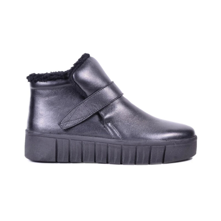 Ботинки женские зимние Ortomedica 820/5 утепленные мехом из шерсти, черные