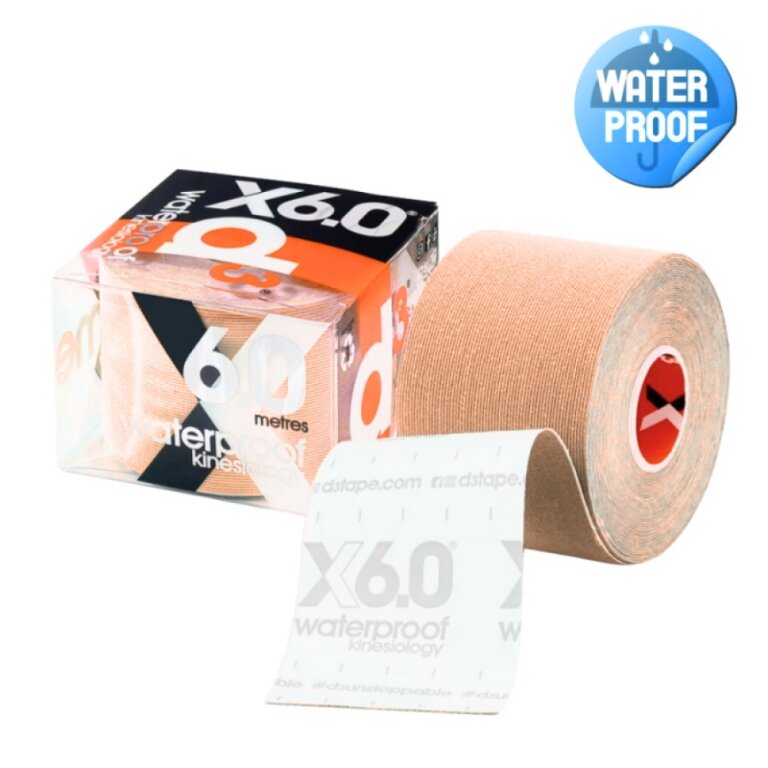 Кінезіо тейп водонепроникний D3 X6.0 Xtreme (50 мм * 6 м) бежевий