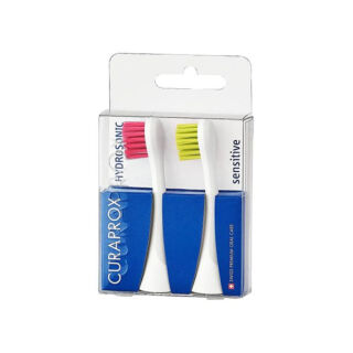 Набір насадок до звукової щітки CURAPROX CHS 200 MG Hydrosonic sensitive magenta/green 2 шт.