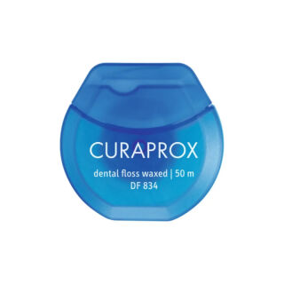 Нитка міжзубна вощена CURAPROX DF 834 з ароматом м`яти, 50 м