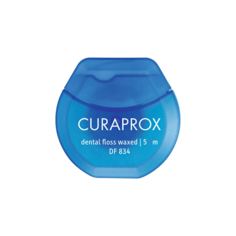 Нитка міжзубна вощена CURAPROX DF 834m з ароматом м`яти, 5м