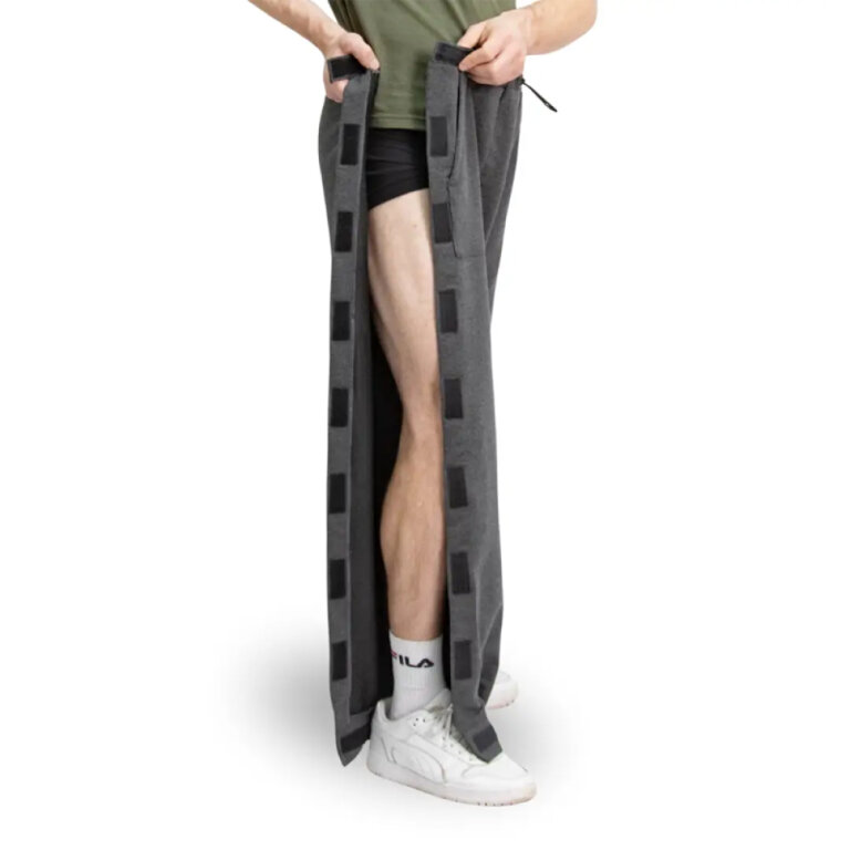 Адаптивные брюки Кіраса 4220 при травмировании ног, трикотаж антрацит