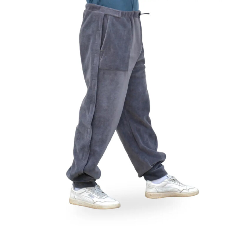 Штани адаптивні Кіраса 4225-В при травмуванні ніг, флісові сірі батал