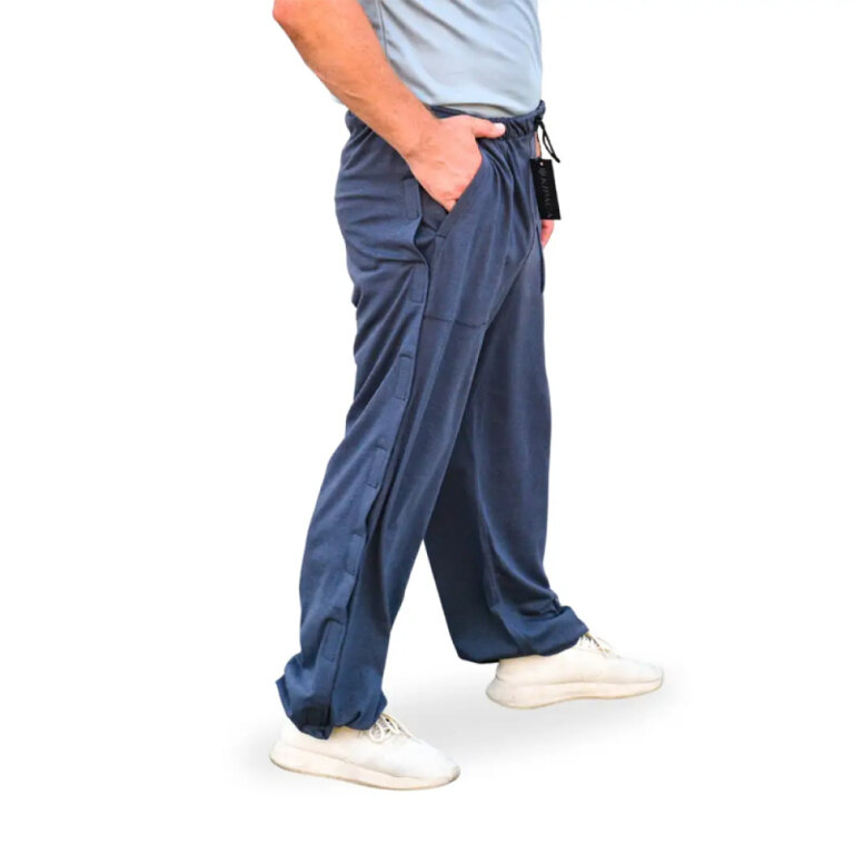 Штани адаптивні Кіраса 4228 легкий трикотаж, темно сірі на зріст 176-200 см