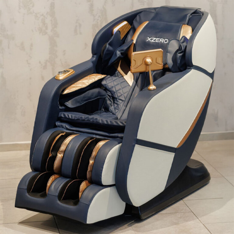 Крісло масажне  XZERO Y7 SL Premium White + Blue