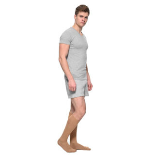 Компрессионные гольфы мужские 2 класс Soloventex Comfort 221-232 с закрытым носком, плотные, высокие, бежевые