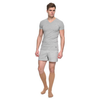 Компрессионные гольфы мужские 2 класс Soloventex Comfort 221-242 с закрытым носком, плотные, низкие, бежевые