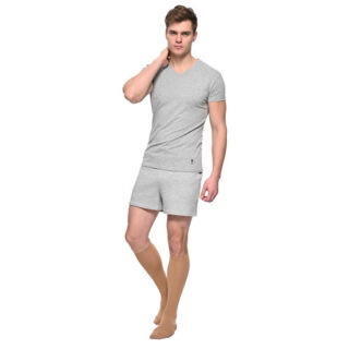 Компрессионные гольфы мужские 2 класс Soloventex Comfort 221-242 с закрытым носком, плотные, низкие, бежевые