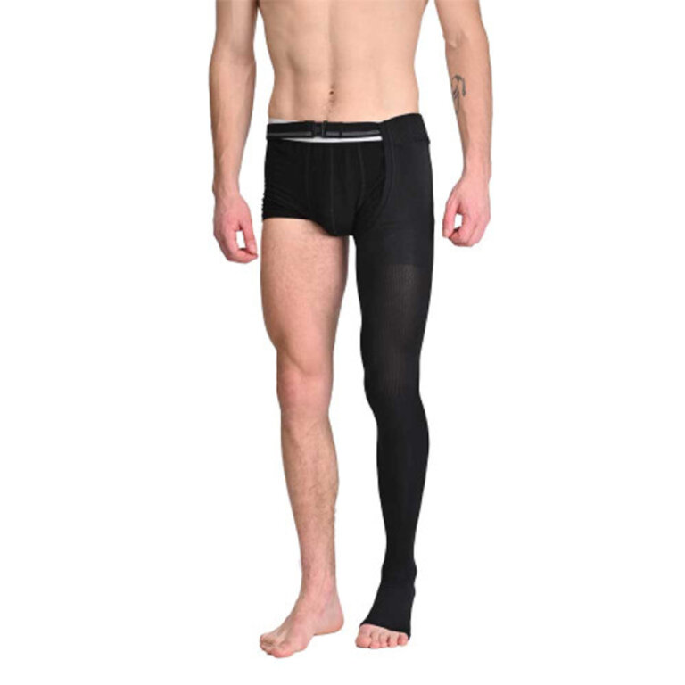 Монопанчоха чоловіча з відкритим носком 2 клас Soloventex Comfort 550-241 щільна, низька, чорна