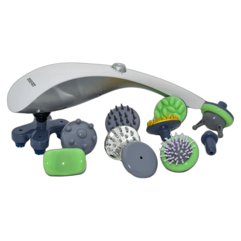 Масажер електричний ручний для всього тіла з насадками ZET-718